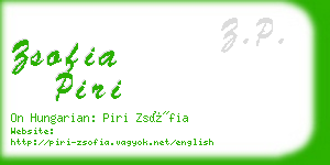 zsofia piri business card